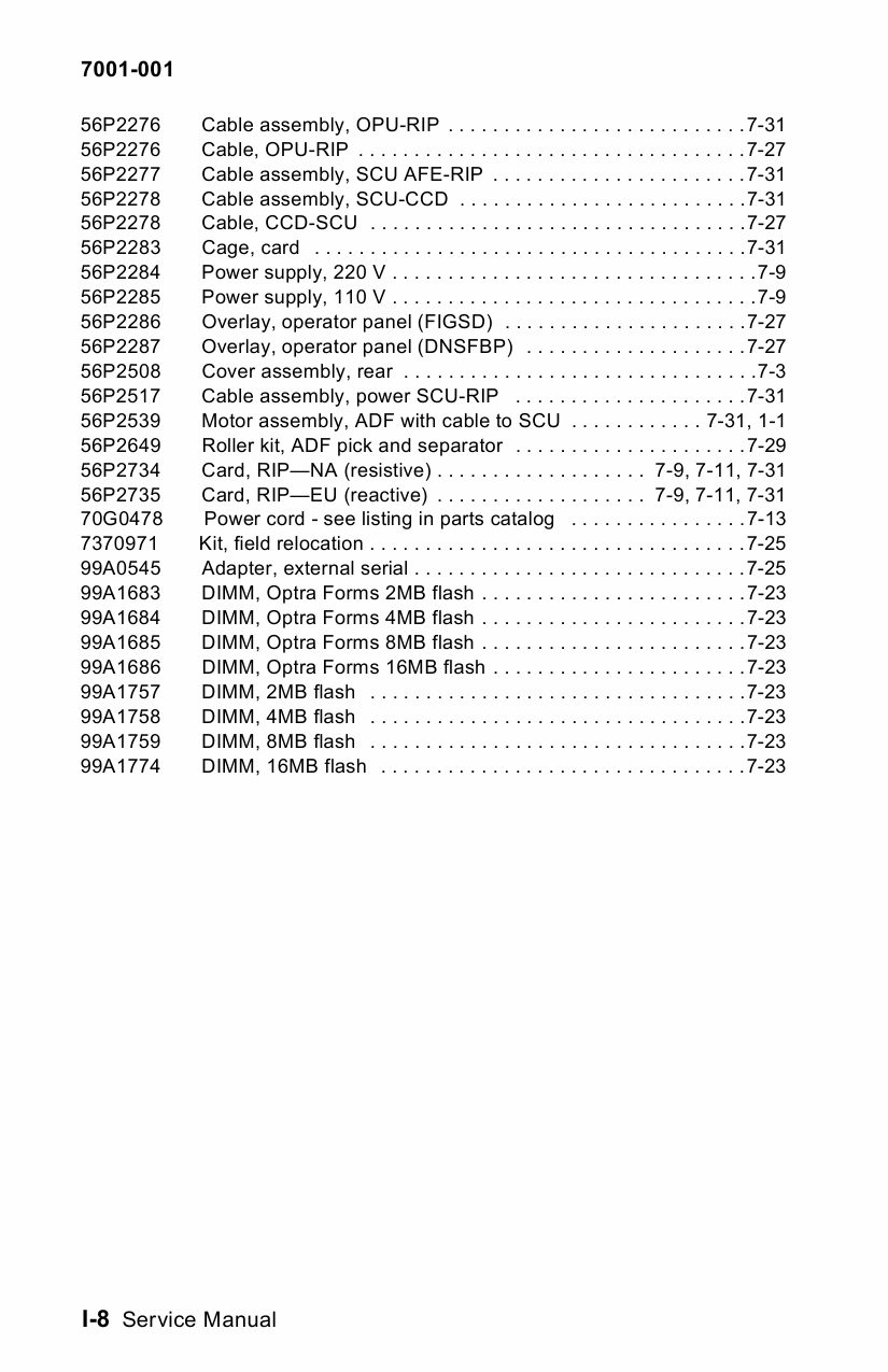 Lexmark X X422MFP 7001 Service Manual-6